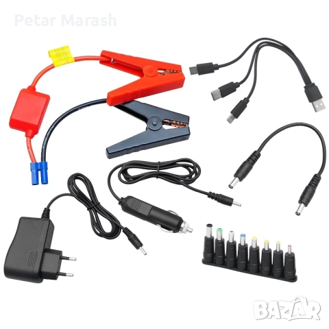 KraftWorld KW-2679 – Джъмп стартер за кола с компресор, фенер и аварийни инструменти 12V, 600A, USB, снимка 4 - Компресори - 51792990