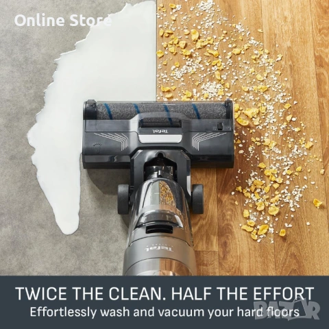 Tefal X-CLEAN 4 безжична прахосмукачка за мокро и сухо почистване GF5035M0, снимка 6 - Прахосмукачки - 54169922