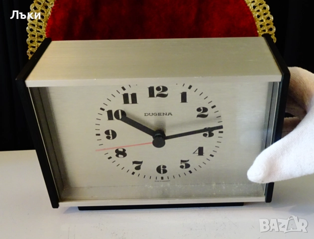 Немски настолен часовник Dugena с рубин. , снимка 6 - Антикварни и старинни предмети - 51826594