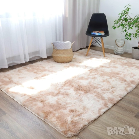 Мек Килим Amazinggirl Shaggy Living Room Rug 160 x 230 cm - Модерен Дълговлакнест Килим за Спалня!, снимка 2 - Килими - 52127697