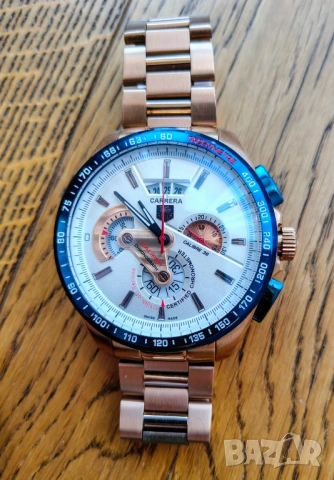 Нов Tag Heuer Grand Carrera  50 mm , Caliper Chronograph, бартер, снимка 2 - Мъжки - 53291912