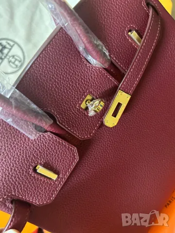 Чанта HERMES BIRKIN 30 BORDEAUX EPSOM GOLD HARDWARE, снимка 4 - Чанти - 47332715