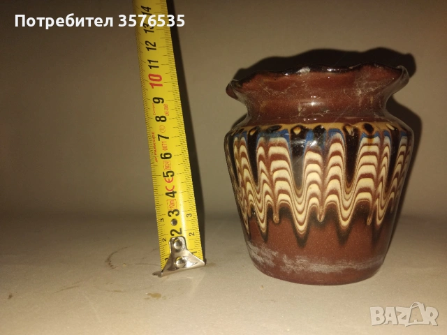 Лот 2 броя керамични саксии – битов стил (със забележка), снимка 7 - Саксии и кашпи - 53670986