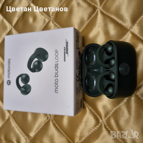 Безжични слушалки Motorola Moto Buds Loop Trekking Green