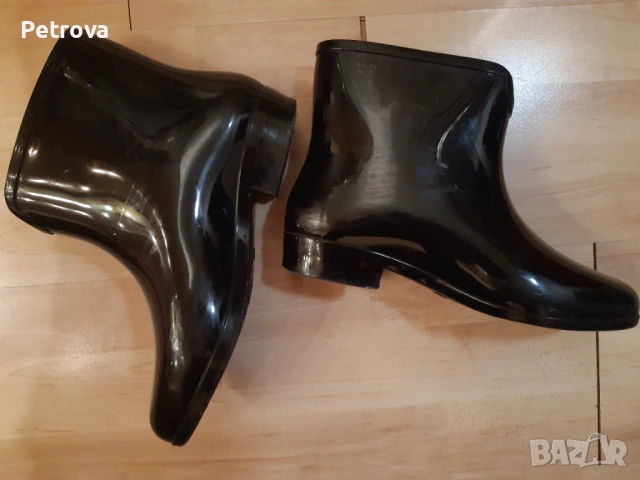Гумени боти, черни , снимка 3 - Дамски боти - 53999297