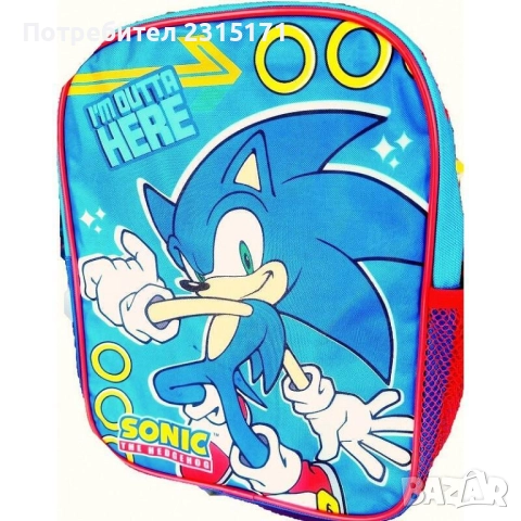 Детска раница Стич, Мини Маус и Соник , снимка 3 - Раници - 51635195