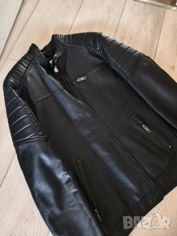 Мъжко кожено яке Jack and Jones, снимка 6 - Якета - 54099545