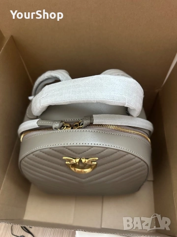 Чисто нова раница PINKO в сив цвят, снимка 4 - Раници - 54059281