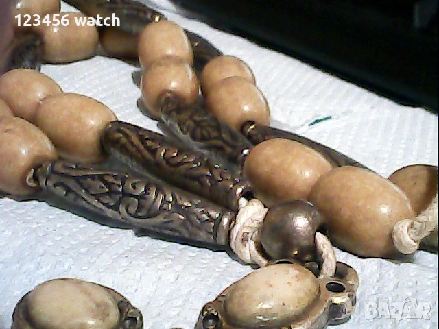 стар посребрен гердан сес голам кръст, снимка 4 - Антикварни и старинни предмети - 53652219