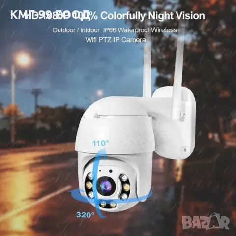 Външна IP Камера Pimpom OutDs, Wireless, Security, Camera, WiFi, IP, HD, 1080P, Pan/Tilt/Zoom IP66 W, снимка 1