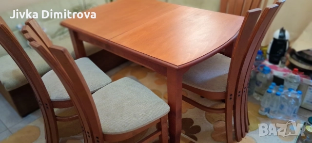 Трапезно маса с четири стола.Може и коментар на цената. , снимка 5 - Маси - 51940551