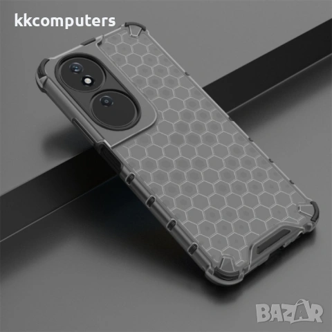 Honor X7b Силиконов Калъф Honeycomb TPU и Протектор, снимка 3 - Калъфи, кейсове - 53431549