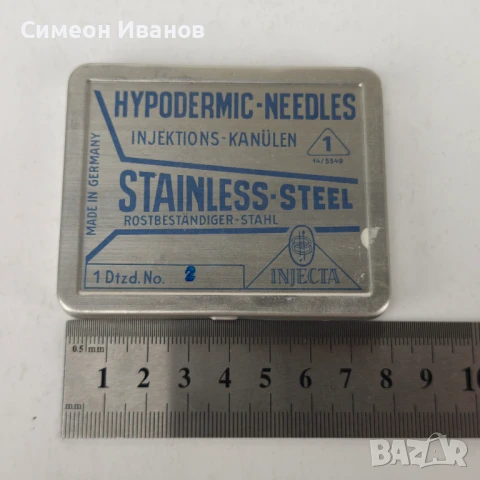 Стари игли за спринцовка Injekta Германия 12 броя #5960, снимка 6 - Други ценни предмети - 50473668