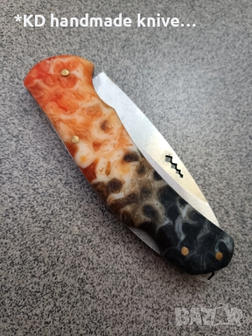 Сгъваем нож ръчно изработен от 1.4116 стомана, снимка 4 - Ножове - 52339391