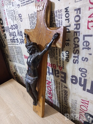 Старо разпятие/кръст, снимка 4 - Антикварни и старинни предмети - 54191191