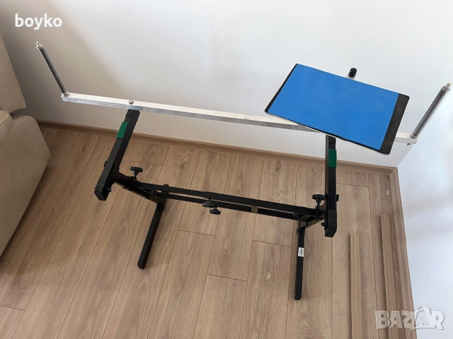 Продавам стойка за клавир със стойки за колонки и лаптоп, снимка 3 - Пиана - 53604660