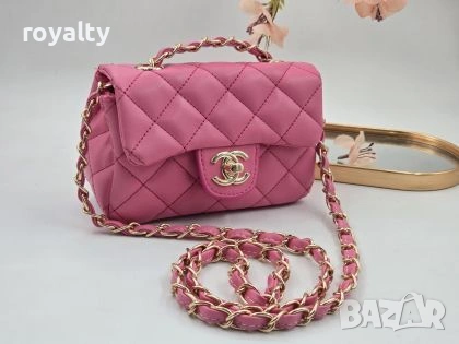 Ch🅰️nel Нова Розова Кожена Дамска Чанта Ш🅰️нел, снимка 2 - Чанти - 54013693