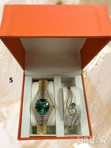 Подаръчен комплект часовник и гривна с кристали, снимка 2 - Дамски - 45536026