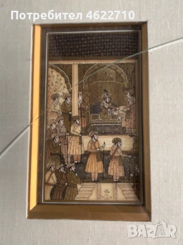  стара индийска картина от епохата на Моголите, снимка 5 - Картини - 53306922