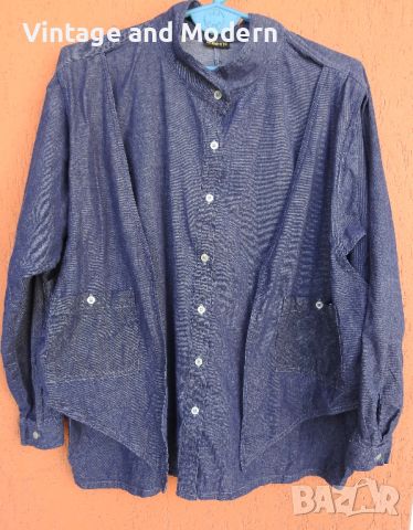 Винтидж ретро соц. дамска дънкова риза Левент 80-те (L) 164