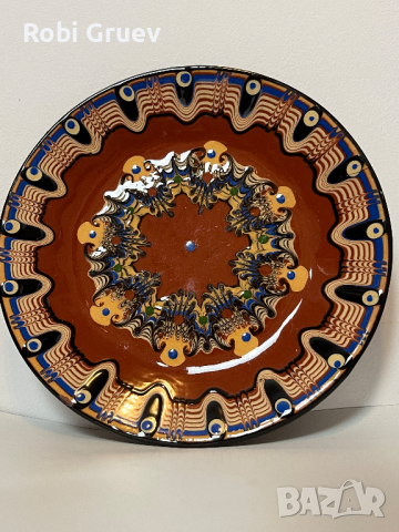 стара чиния типична троянска керамика, снимка 5 - Чинии - 44978745