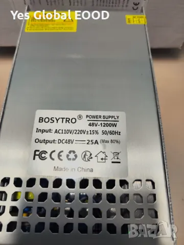 BOSYTRO Захранващ Трансформатор 48V 25A 1200W – AC към DC за Помпи, Камери, 3D Принтери, снимка 3 - Друга електроника - 48490246