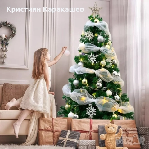 Изкуствена Kоледна елха, снимка 4 - Декорация за дома - 52656619