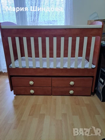 Детско люлеещо се легло с матрак