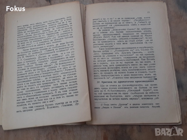Стара царска книжка книга Христо Ботев критик, снимка 5 - Антикварни и старинни предмети - 54295115