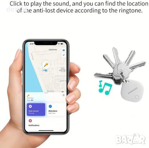 ANNNWZZD Тагове 4 броя Air Tracker Търсачи на артикули с Apple Find My (само за iOS), снимка 3 - Аксесоари за Apple - 45113192