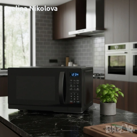 Микровълнова фурна MUHLER MO-7059D 25L, черна, дигитална, снимка 3 - Микровълнови - 53646942