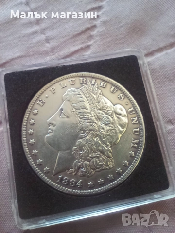 1 долар 1884 AU САЩ сребро оригинал, снимка 4 - Нумизматика и бонистика - 44648143