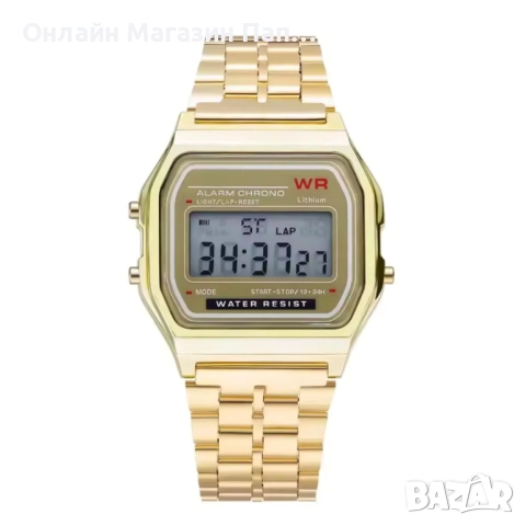 F91W Ретро Дигитален Водоустойчив Неръждаема Стомана Електронен Спортно-Милитъри Часовник, снимка 2 - Мъжки - 52349259