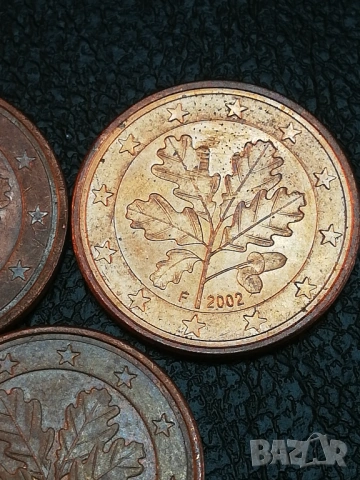 лот 5 евро-цента Германия-2002 г.с букви A;D;F;G;J, снимка 4 - Нумизматика и бонистика - 53936034