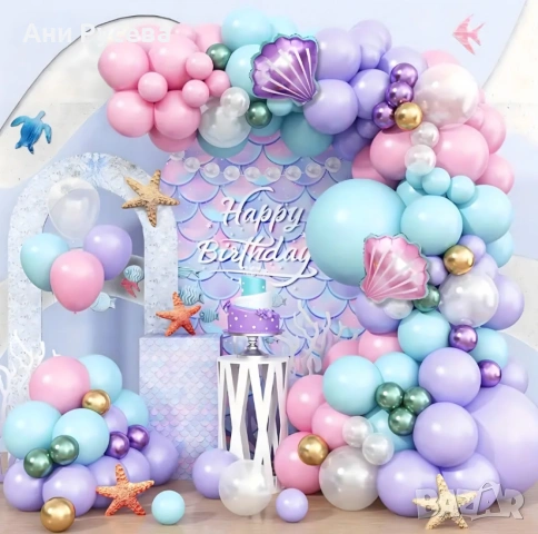 Комплект балони – 97 елемента за приказна декорация, снимка 4 - Декорация за дома - 53386848