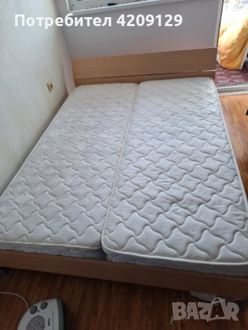 Продавам легло 150/200 с 2 матрака, снимка 2 - Спални и легла - 53093278