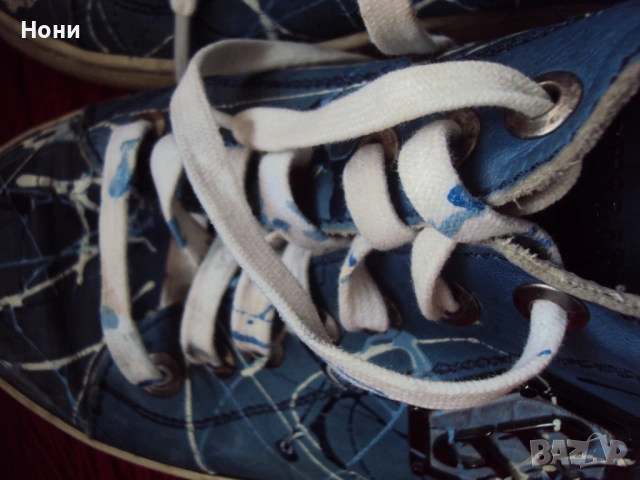 Philipp plein сини кецове тип маратонка с цвят Denim, снимка 7 - Маратонки - 23623783