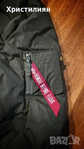 ALPHA INDUSTRIES Logo Puffer яке с качулка 3XL мъжко, снимка 4 - Якета - 52910373