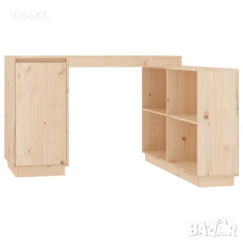 vidaXL Бюро, 110x50x75 см, борово дърво масив(SKU:814504, снимка 1 - Бюра - 48055708