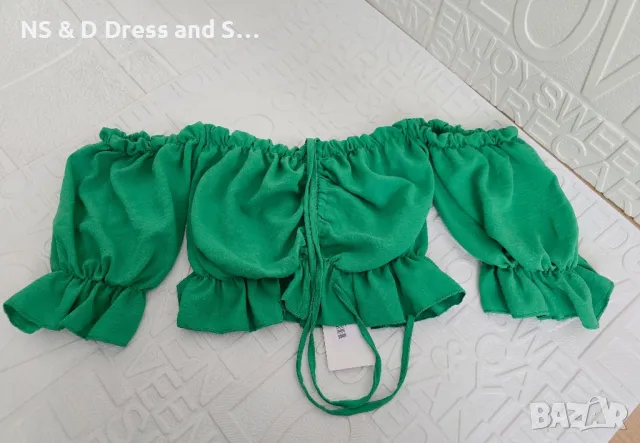 Къса Блузка в зелено , снимка 1