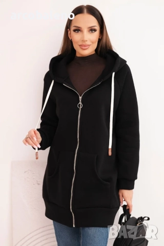 Дамски суичър с изолация и цип, 6цвята , снимка 6 - Суичъри - 52631860