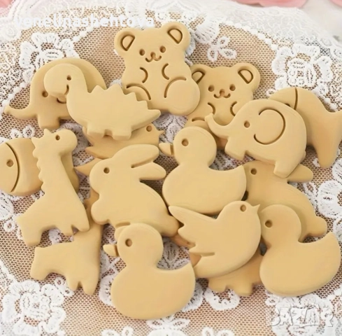 8 броя малки резци резец пате мече рибка тесто фондан декорация , снимка 4 - Форми - 52832311