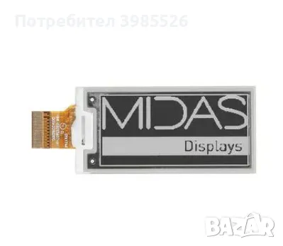 Дисплей MIDAS MDE0213A122250BW E-PAPER DISPLAY, 122 X 250 PIXELS, 2.13", снимка 2 - Друга електроника - 48326601