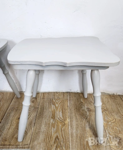 Комплект дървени табуретки , снимка 5 - Столове - 53659192