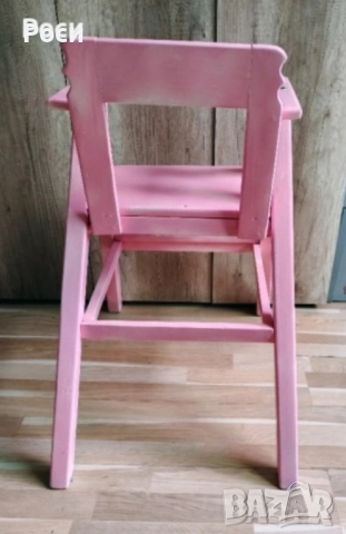 Детско дървено столче за хранене , снимка 3 - Столчета за хранене - 52025232