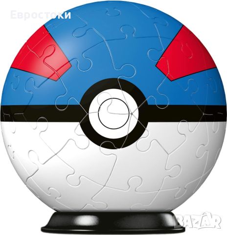 Ravensburger Pokemon Great Ball - 3D пъзел топка с диаметър 7,5 см, снимка 4 - Игри и пъзели - 45270806