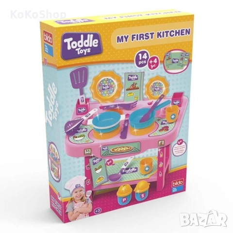 Детска кухня с 14 аксесоара/кухня за игра, снимка 2 - Образователни игри - 52286576