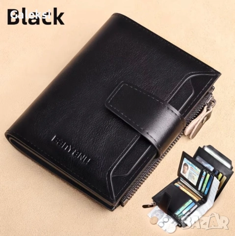 Мъжки удобни кожени портфейли с две лица /Защитени, стилни и елегантни!, снимка 9 - Портфейли, портмонета - 53485965
