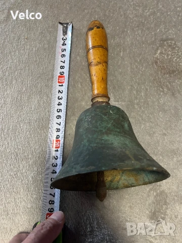 бронзова ученическа камбана , снимка 4 - Антикварни и старинни предмети - 51081199
