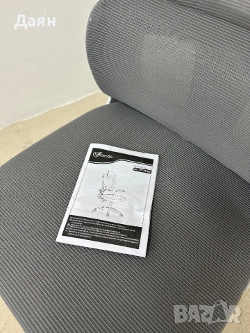 Ергономичен офис стол Vinsetto с регулируема височина, подвижна облегалка за глава, снимка 7 - Столове - 52813002